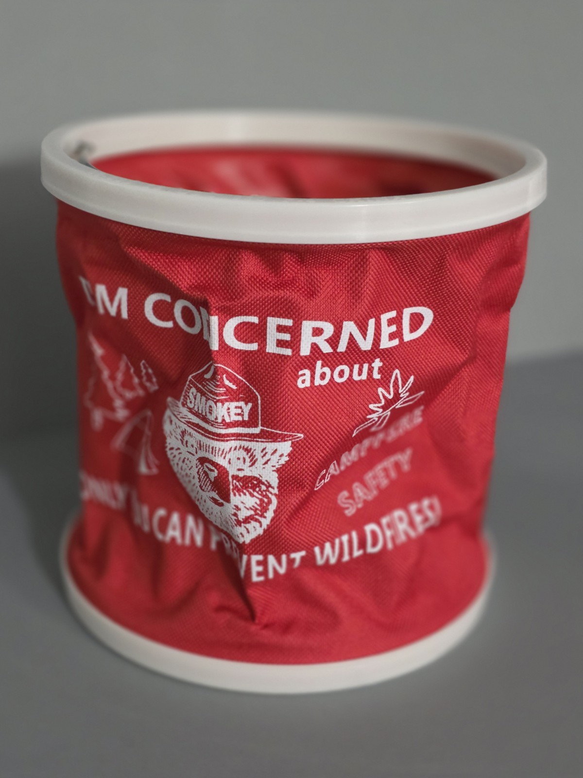 Smokey, Prevent Forest Fires,Collapsible Bucket
