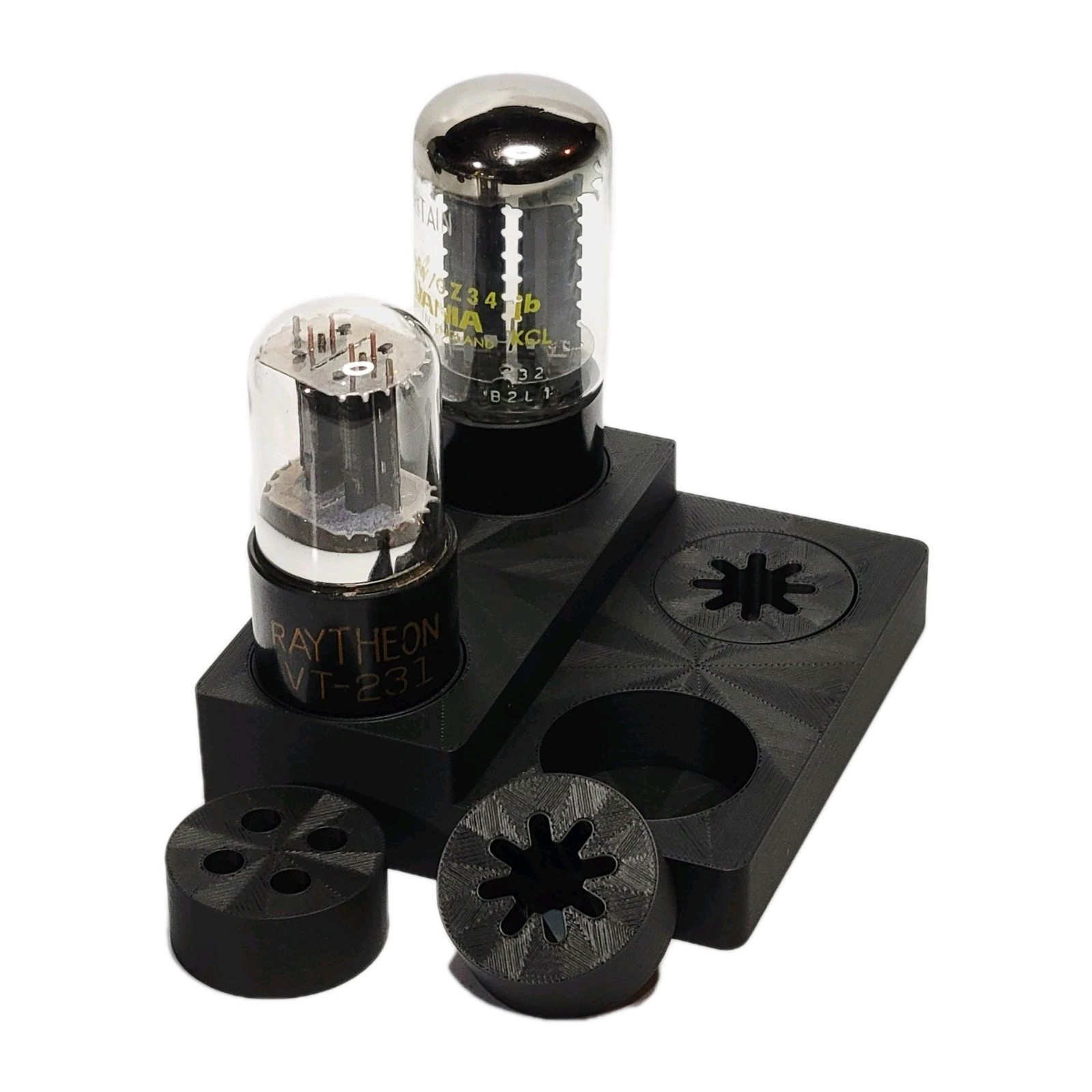 Vacuum Tube Display Stand Modular 4 pin & Octal 8 pin socket 300B, 45, 6SN7, 6L6