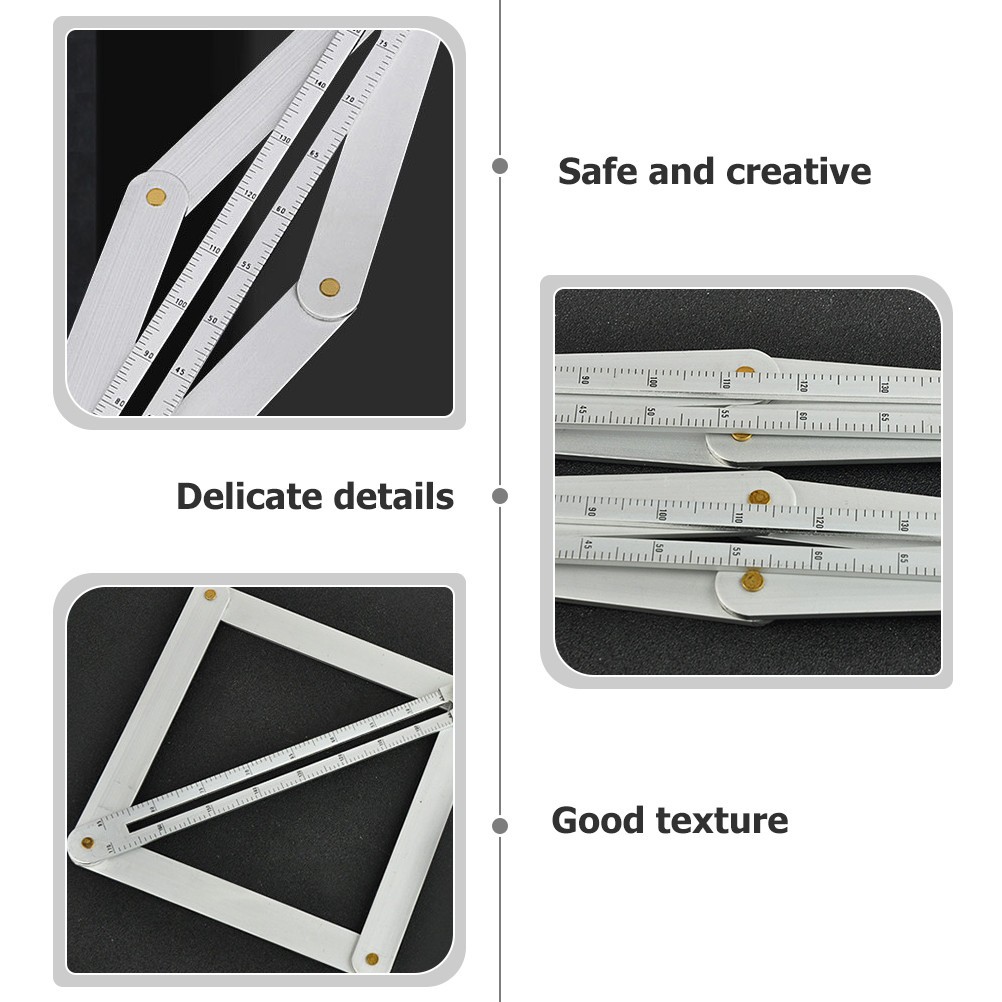 Diagonal Ruler Multifunctional Protractor Measuring Tool for Woodworking