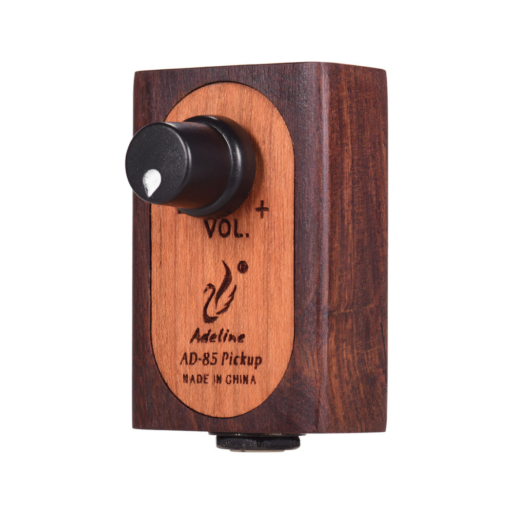 New Wood Guitar Pickup with Volume Control for Ukulele Violin Cajon, No Drill