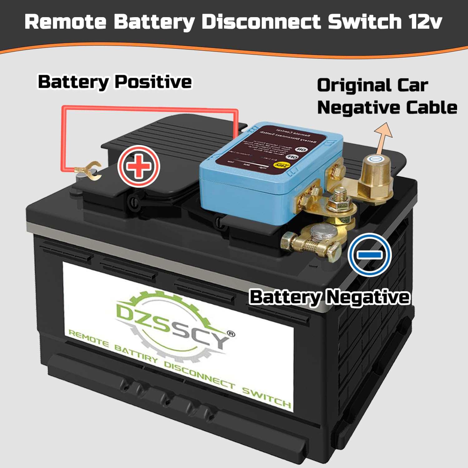 Remote Battery Disconnect Switch 12v, 240A, Upgrade Smart Voltage Car Kill Switc