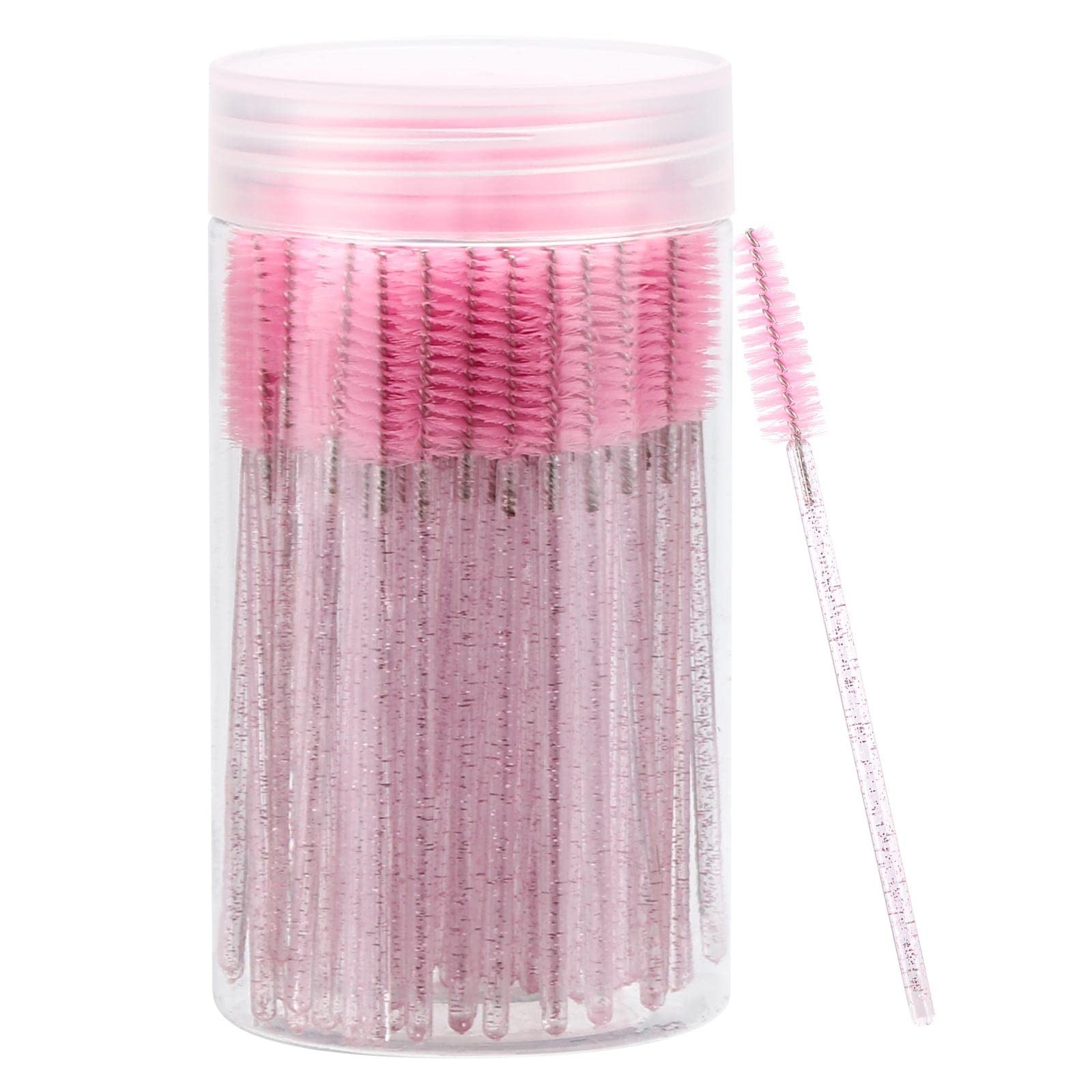 100 Pcs Disposable Mascara Wands, Crystal Eyebrow Spoolies Brush for Eyelash ...