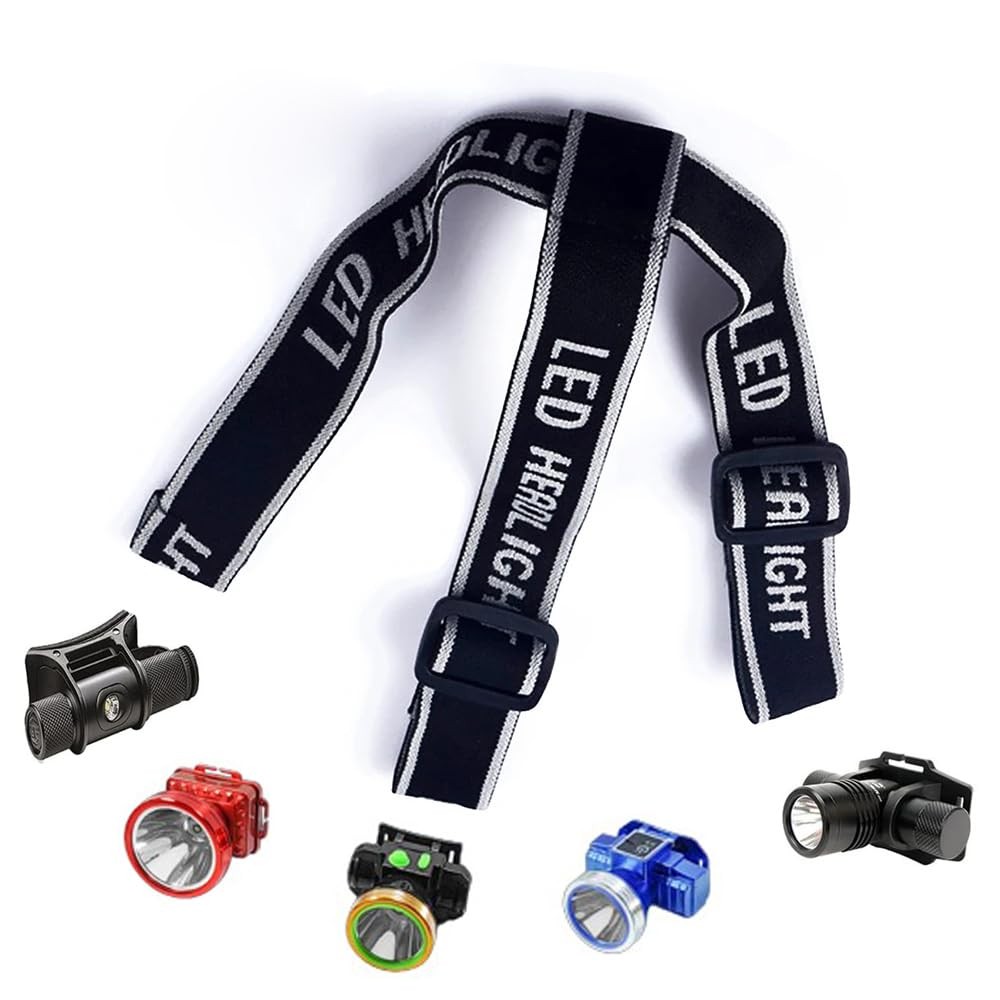 4 Pack Headlamp Strap Replacement Headband Head Lamp Elastic Head Band