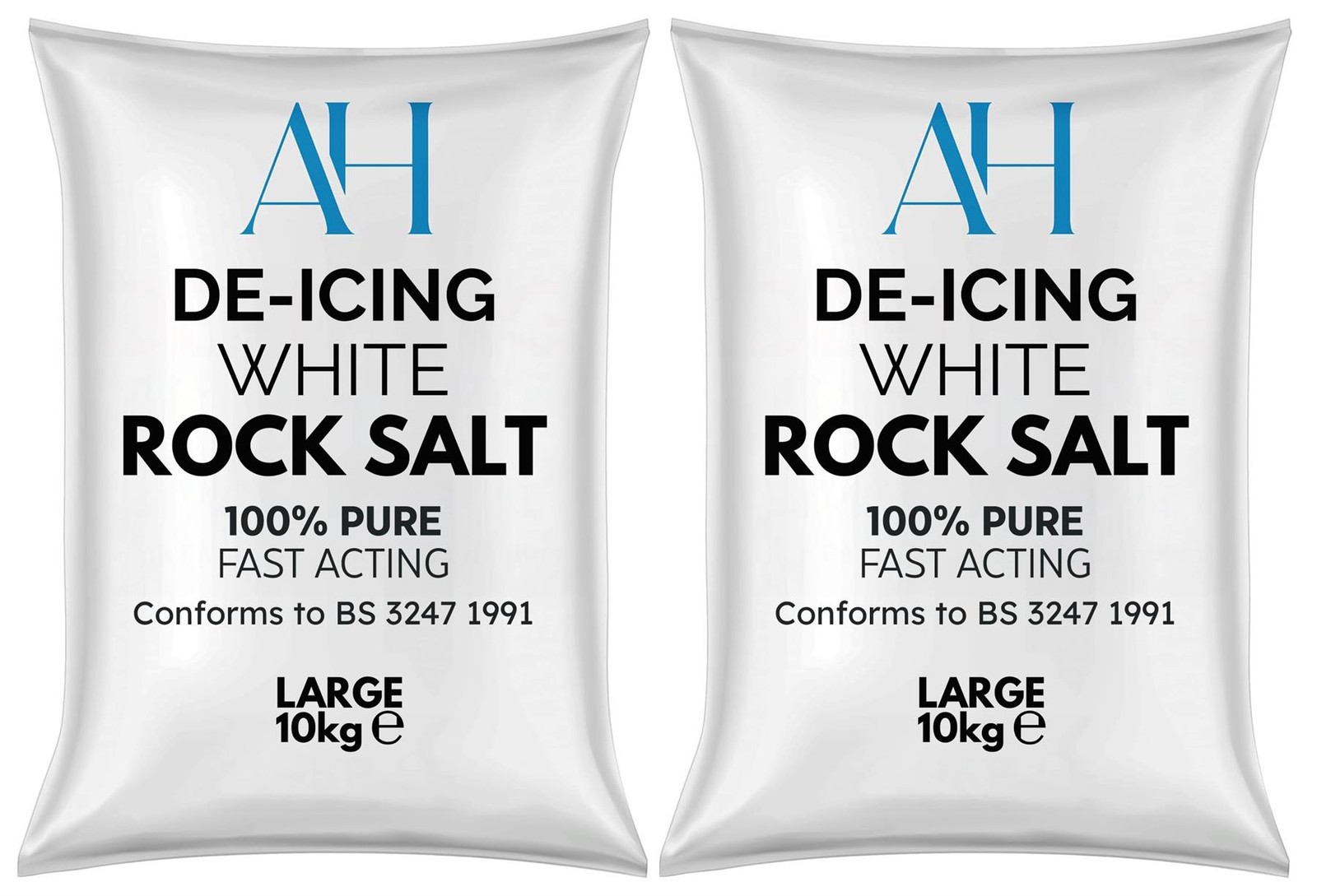 De-Icing Salt, 2x10kg (Total 20kg)  Fast-Acting & High-Purity White Rock Salt