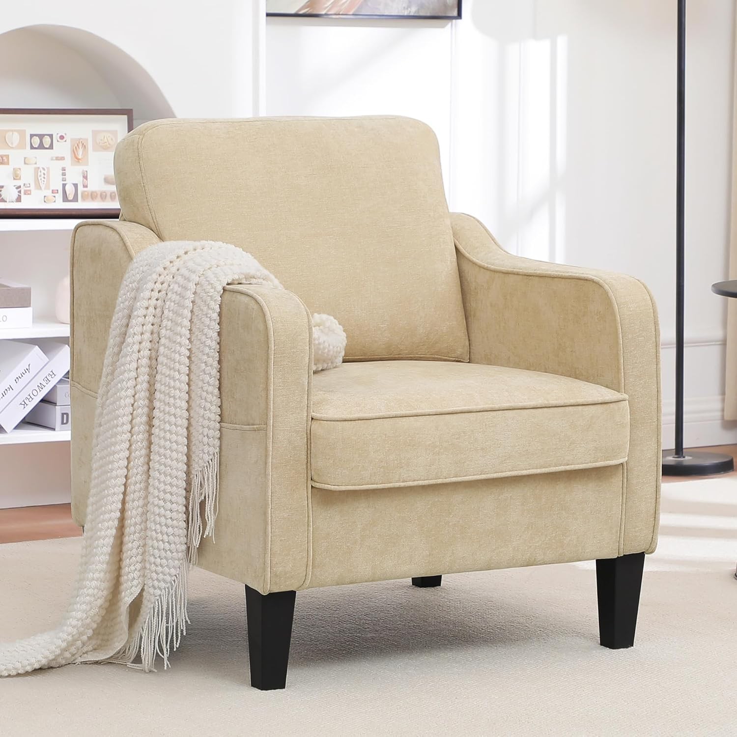 Accent Chair for Living Room, Mid  Modern Reading Chair for Bedroom