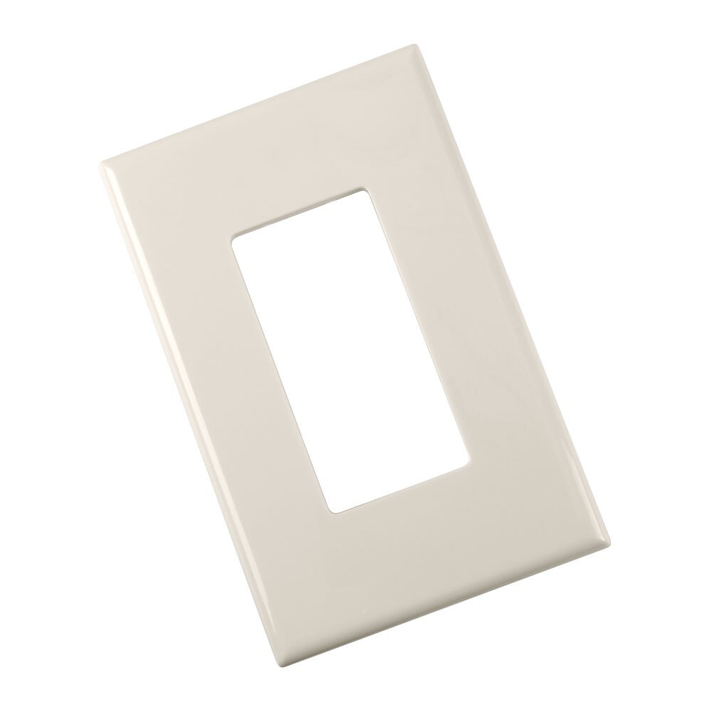 Construct Pro Single Gang Wall Plate with Screwless Face (Light Almond)