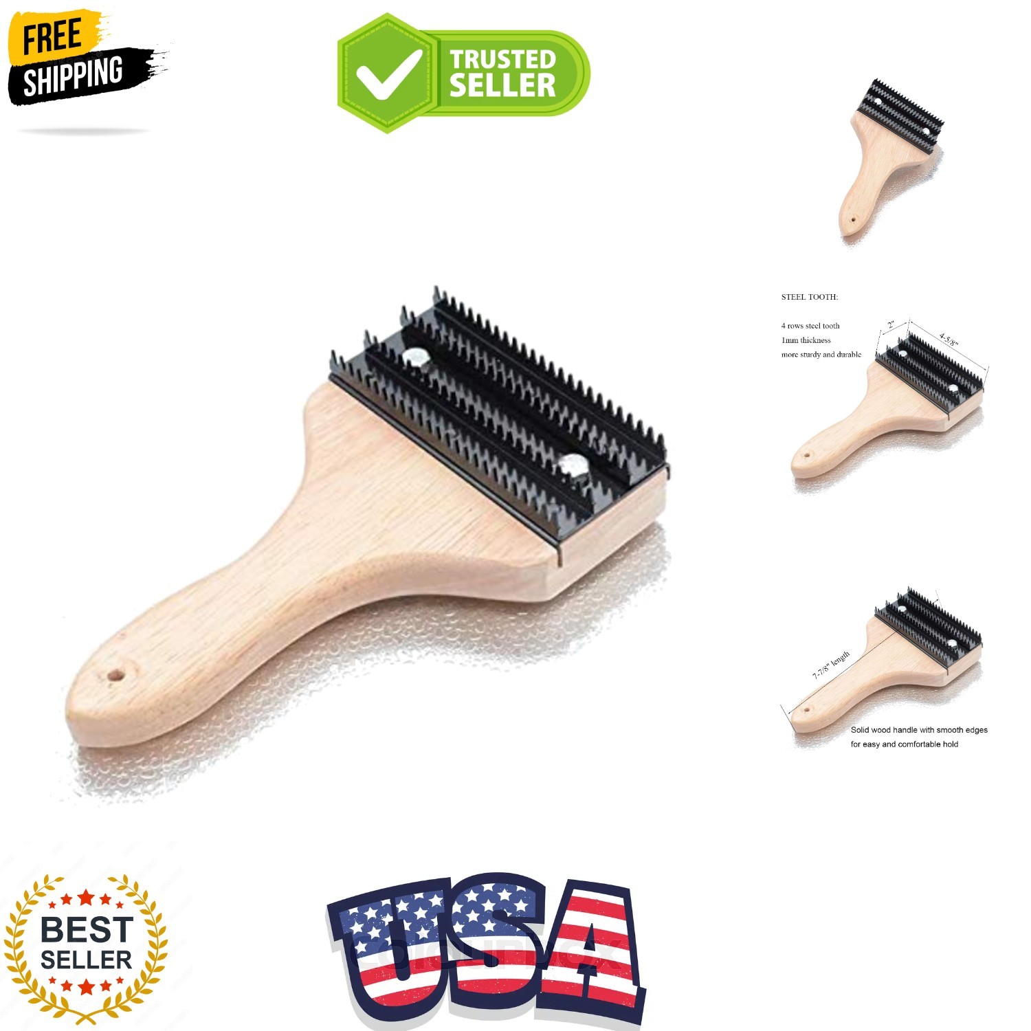 Buffing Rake Removes Residual Compounds and Metal from Buffing Wheels for Chr...