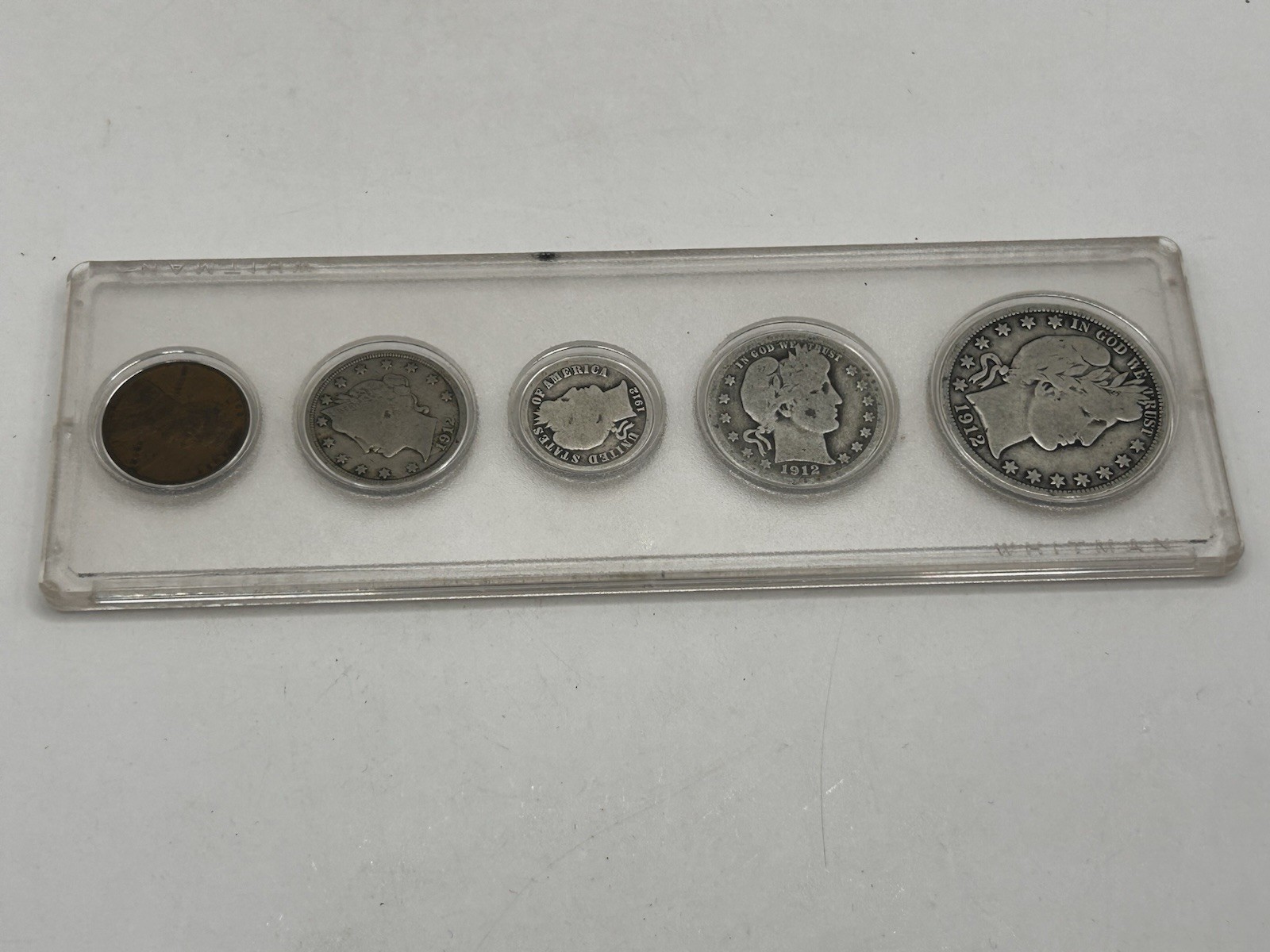 Vintage 1912 United States Coin Year Set Barber Silver Whitman Holder