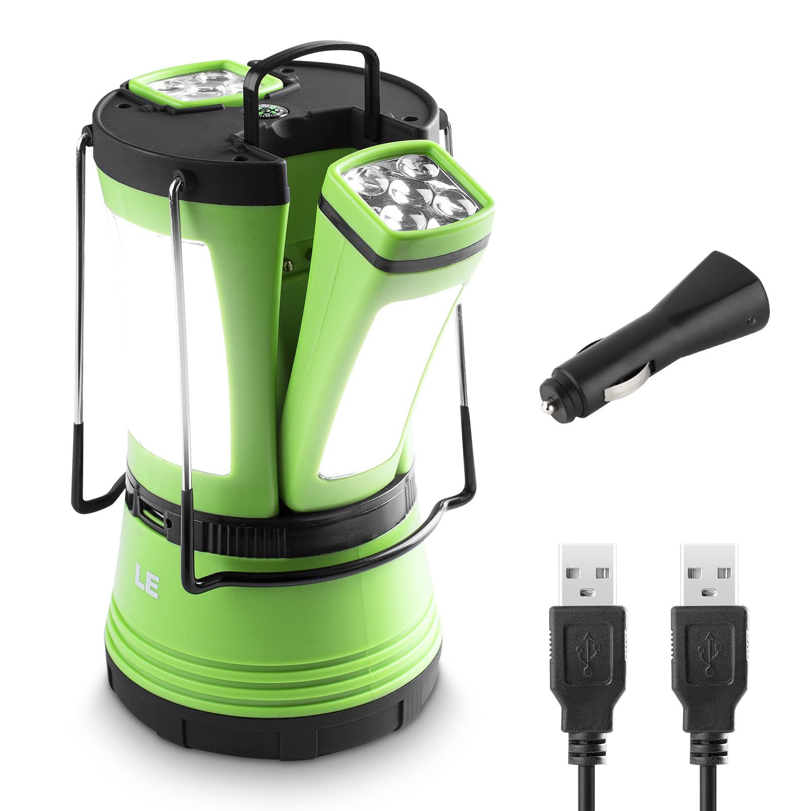 LE LED Camping Lantern Rechargeable, 600LM, Detachable Flashlight, Camping Es...