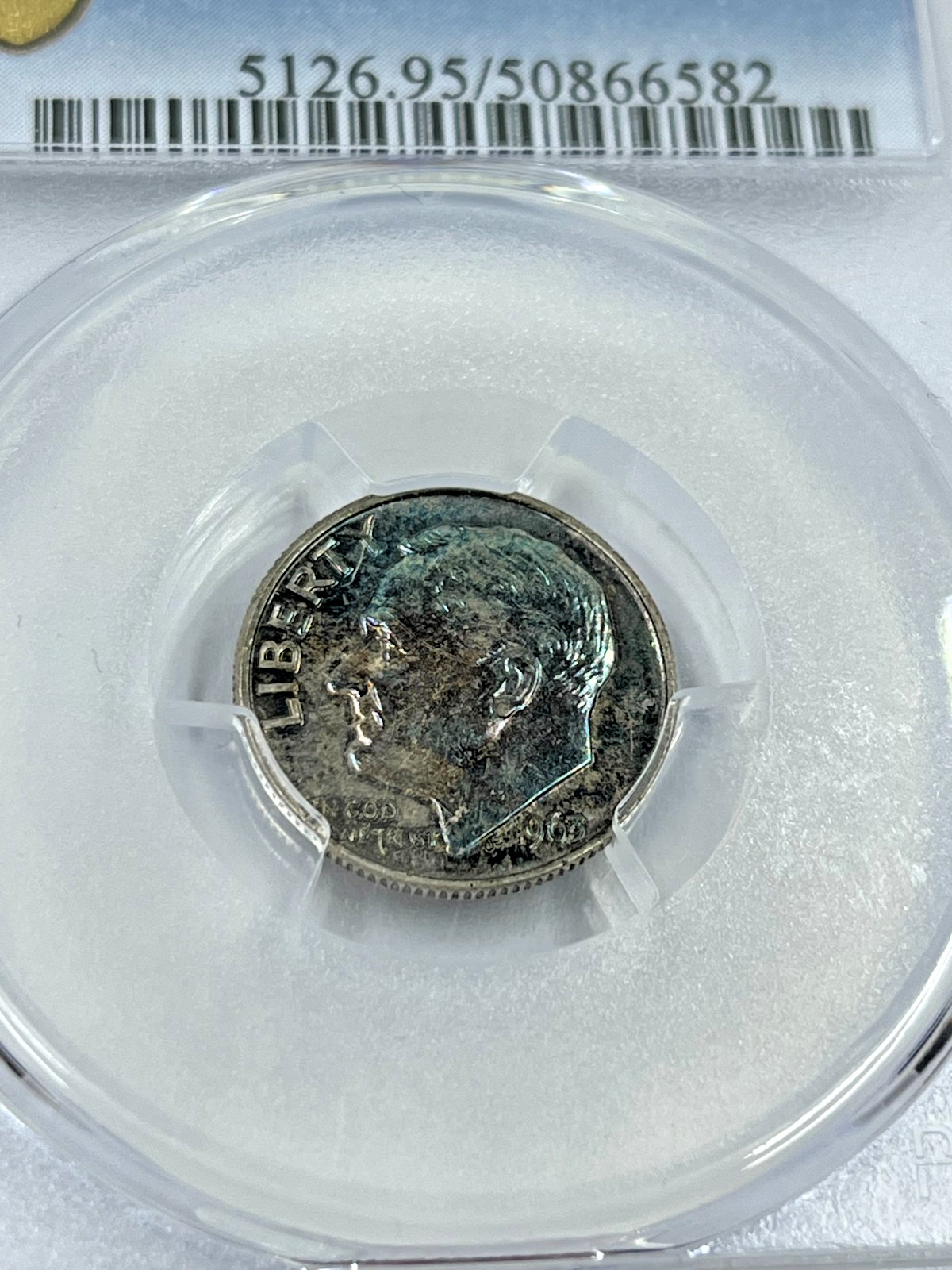 1963- Roosevelt Dime 10C PCGS Genuine Scratch-UNC Detail