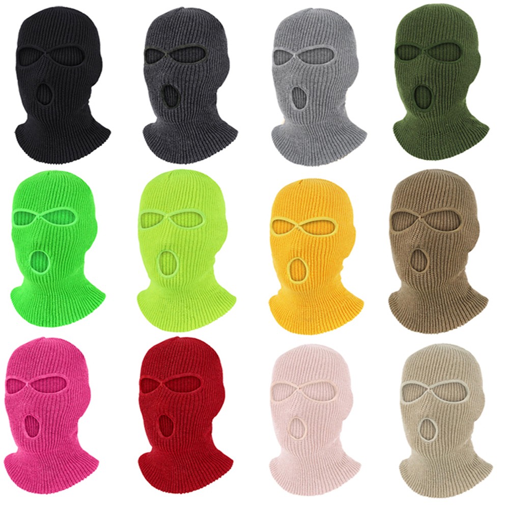 Winter Knit Fleece Thermal Windproof Balaclava Ski Full Face Mask for Men Women