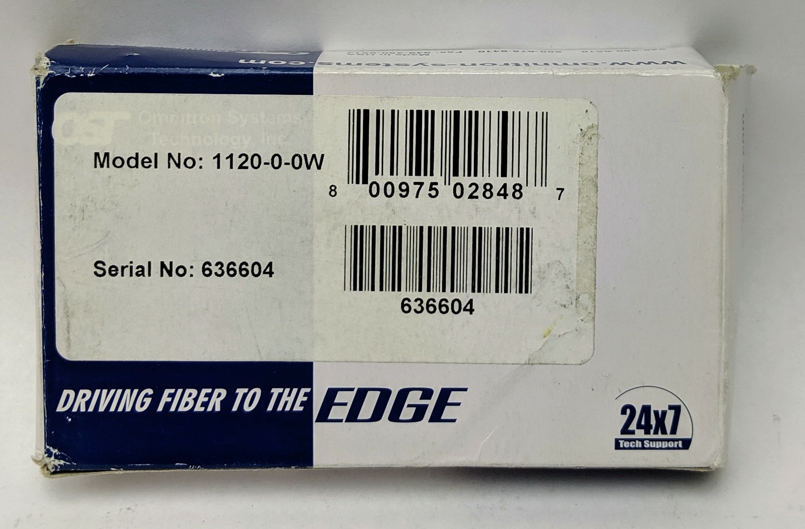 Omnitron Systems Technology miConverter 10/100 Base TX FX Ethernet 1120-0-0W