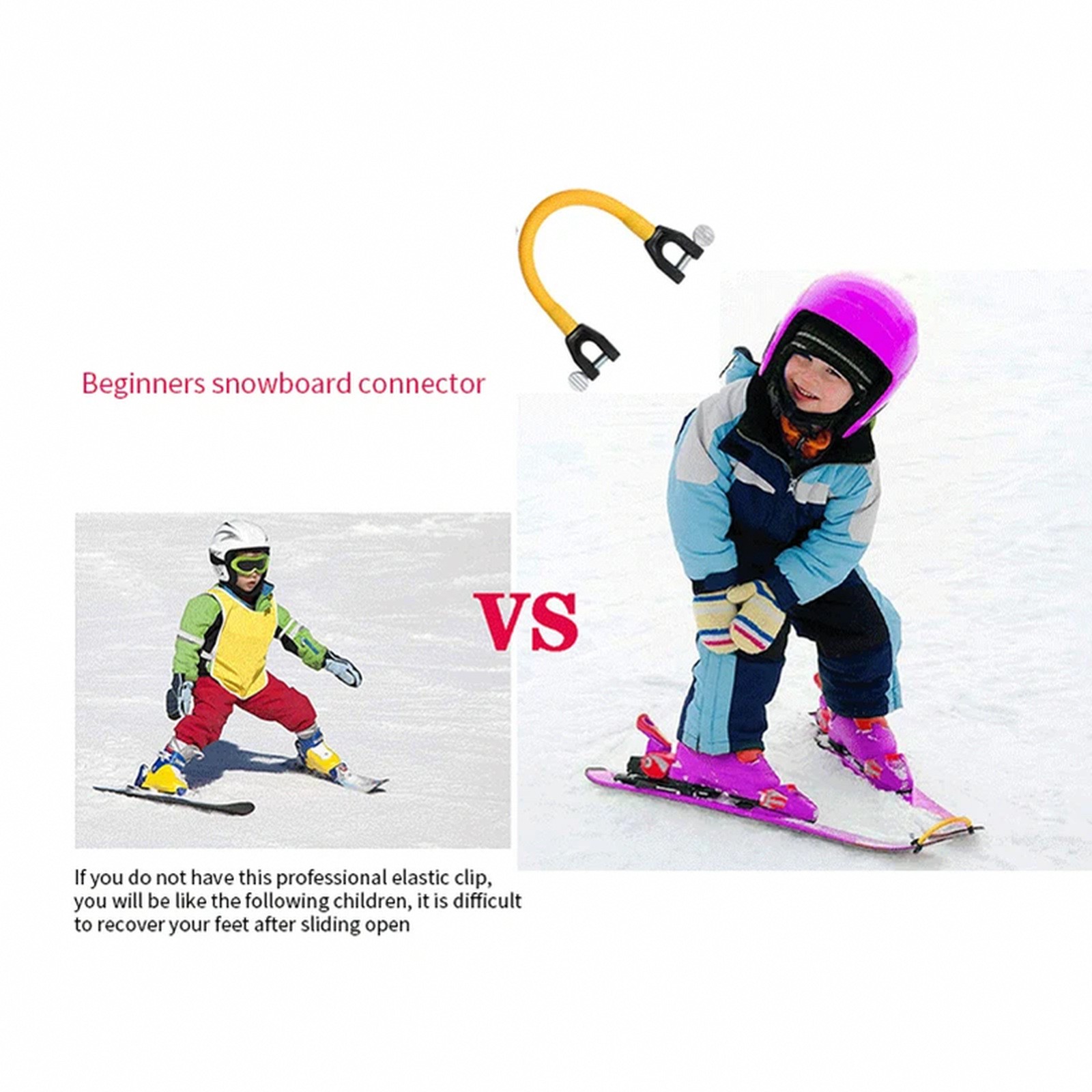 Ski Tip Connector for Beginners - Speed Control Aid for Winter Sports