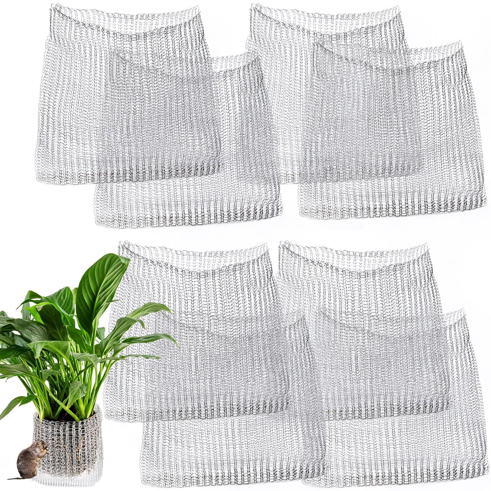 Root Guard Gopher Proof Wire Basket Mole and Vole Mesh 5 Gallon, Silver