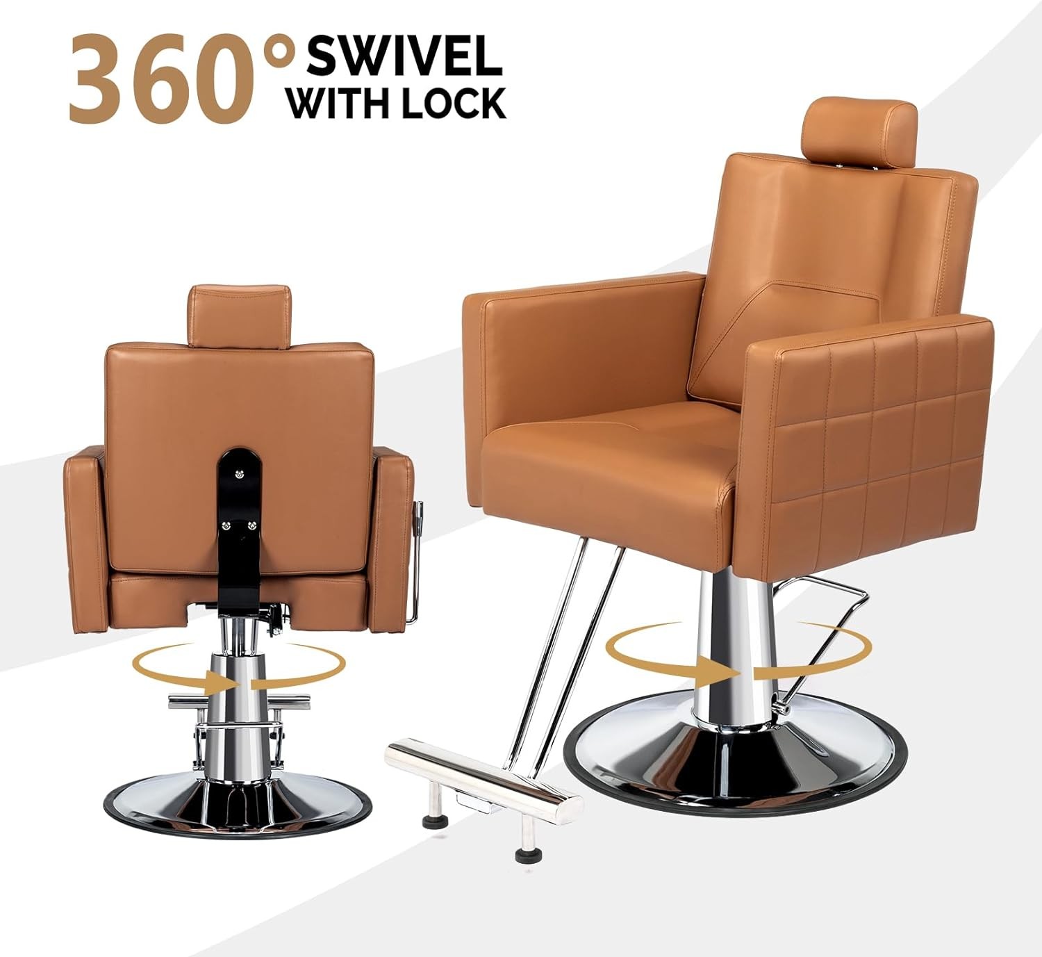 Reclining Barber Chair 360 Degrees Swivel Hydraulic Styling Chair for Hair Salon