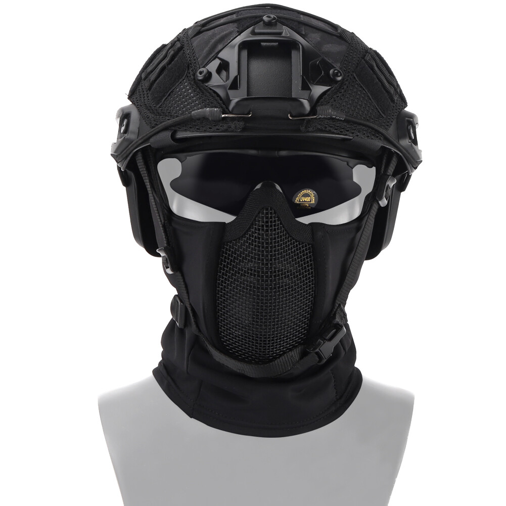 Tactical Breathable Mesh Face Mask Airsoft Paintball Hunting CS Helmet Liner Cap