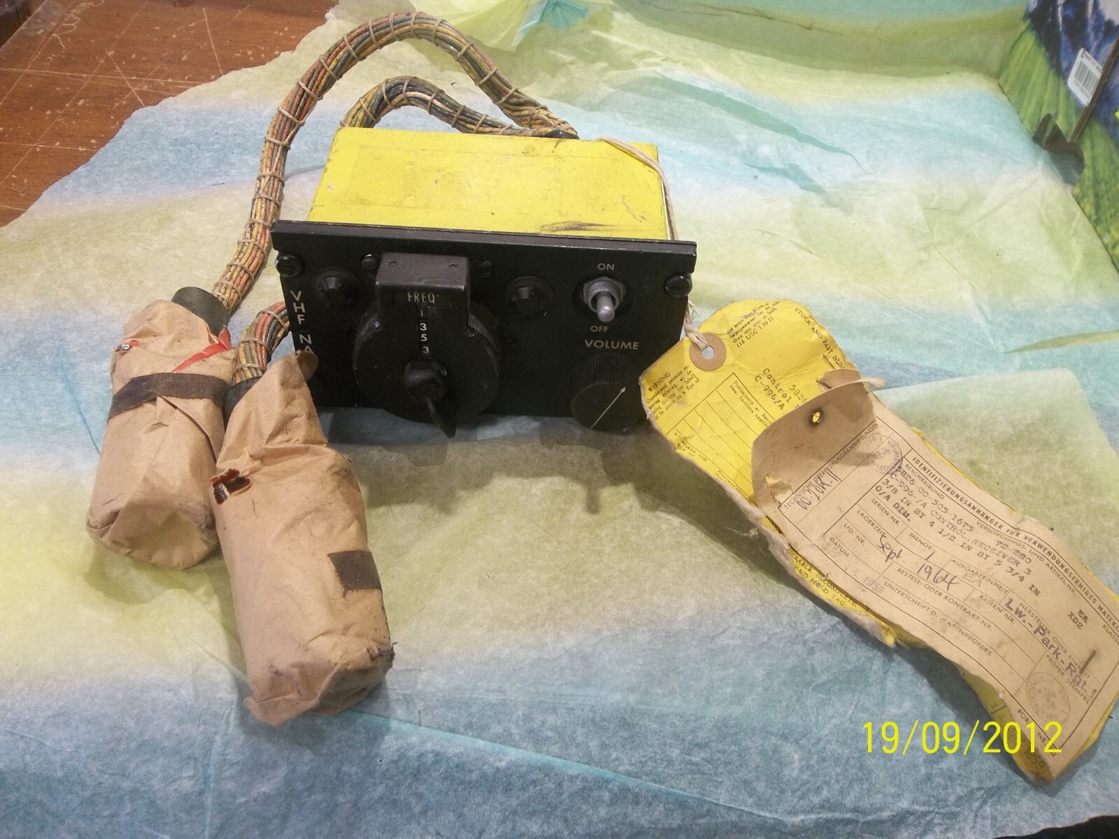 C-996/A Control Receiver VHF Radio from F86 Jet Plane