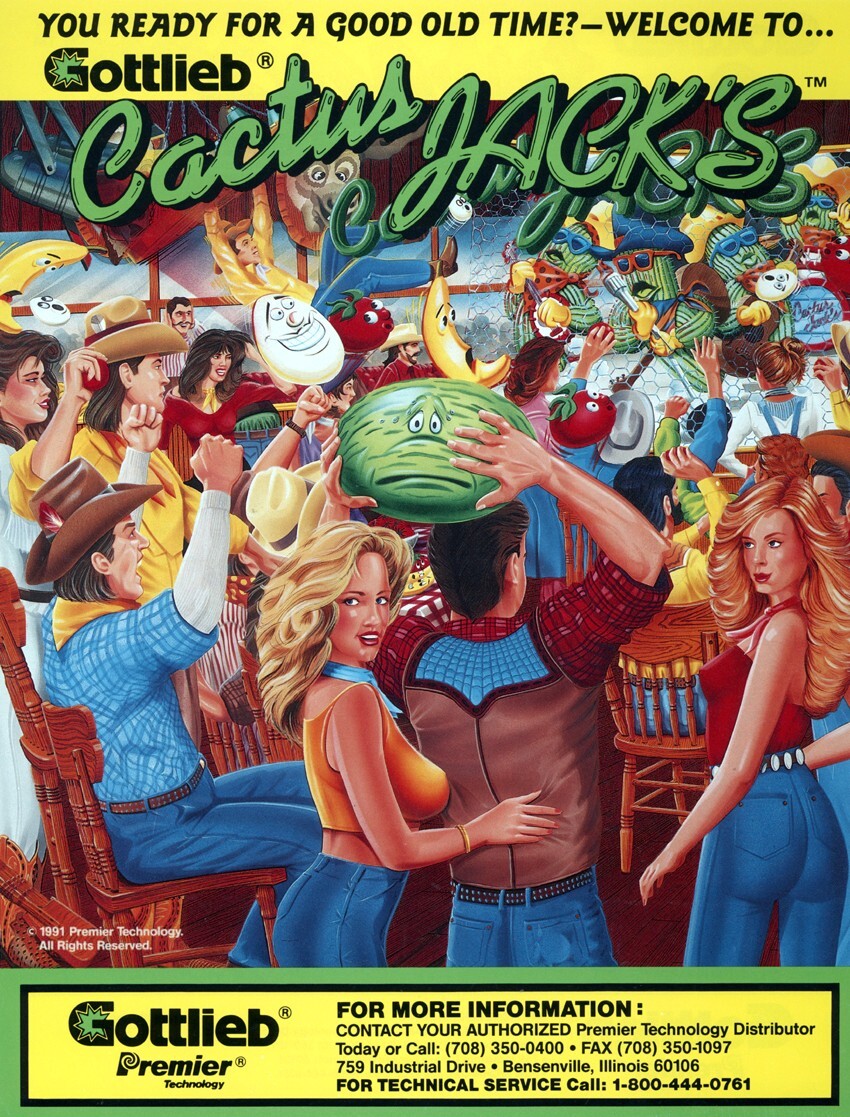 1991 Gottlieb / Premier Cactus Jack's Pinball Machine Rubber Ring Kit