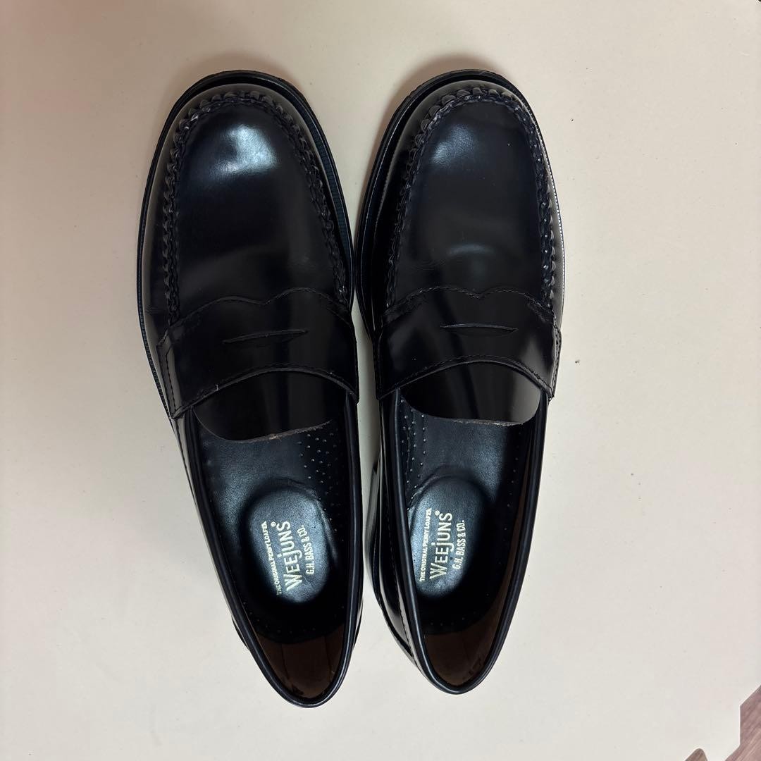 G.H. BASS Black Loafers Men’s Leather Slip-On Dress Shoes