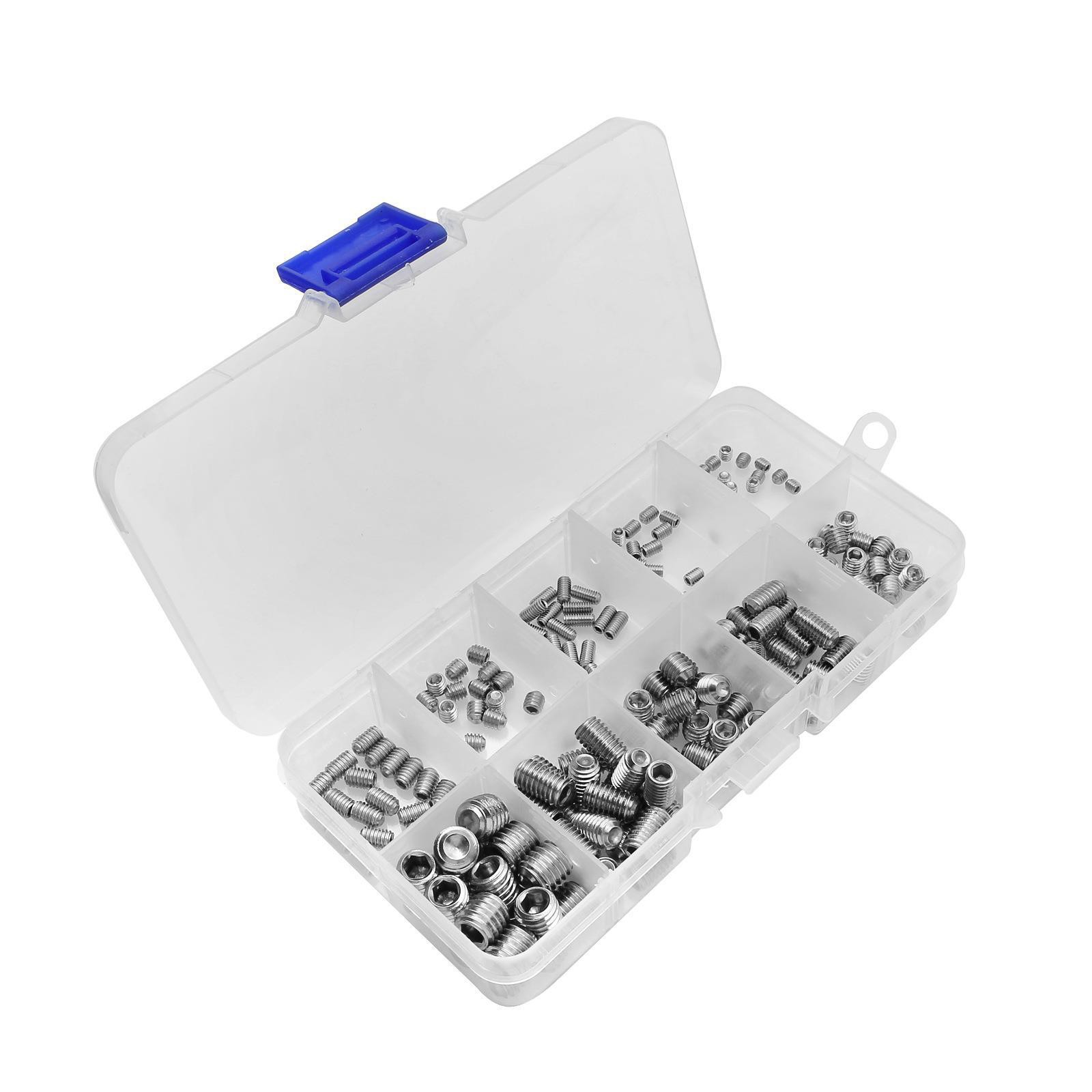 Stainless Steel M3-M8 Allen Head Socket Hex Set Grub Screws 200pcs/Box