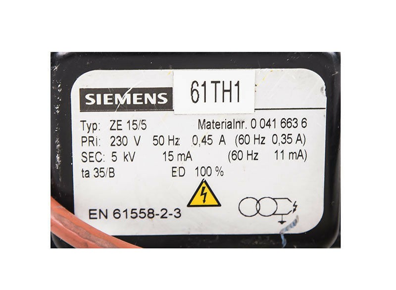 SIEMENS ZE 15/5 ZE15/5 0 041 663 6 00416636 PRi: 230V 50Hz 0.45A