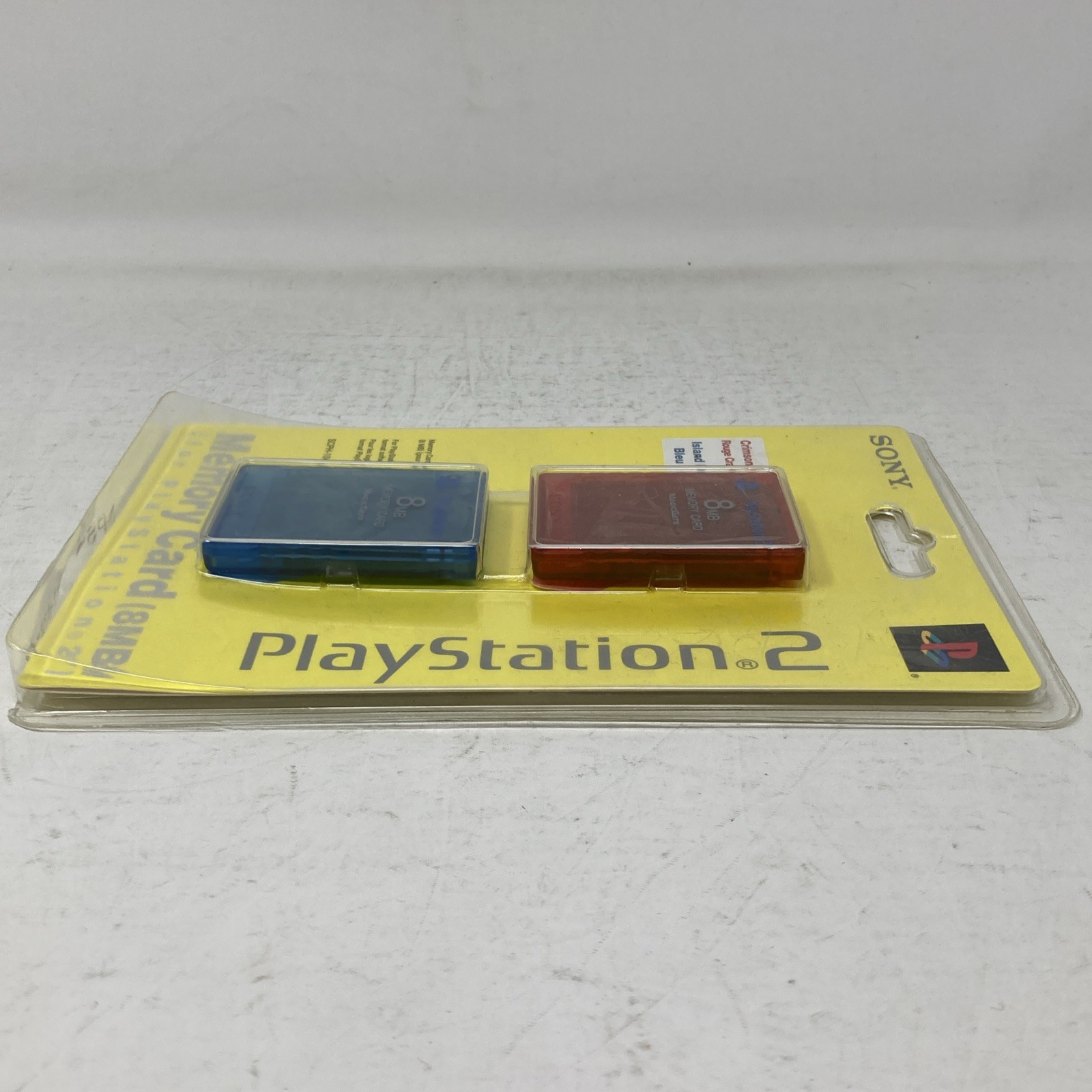 Sony PlayStation 2 8MB Memory Card Red/Blue 2-Pack, Sealed