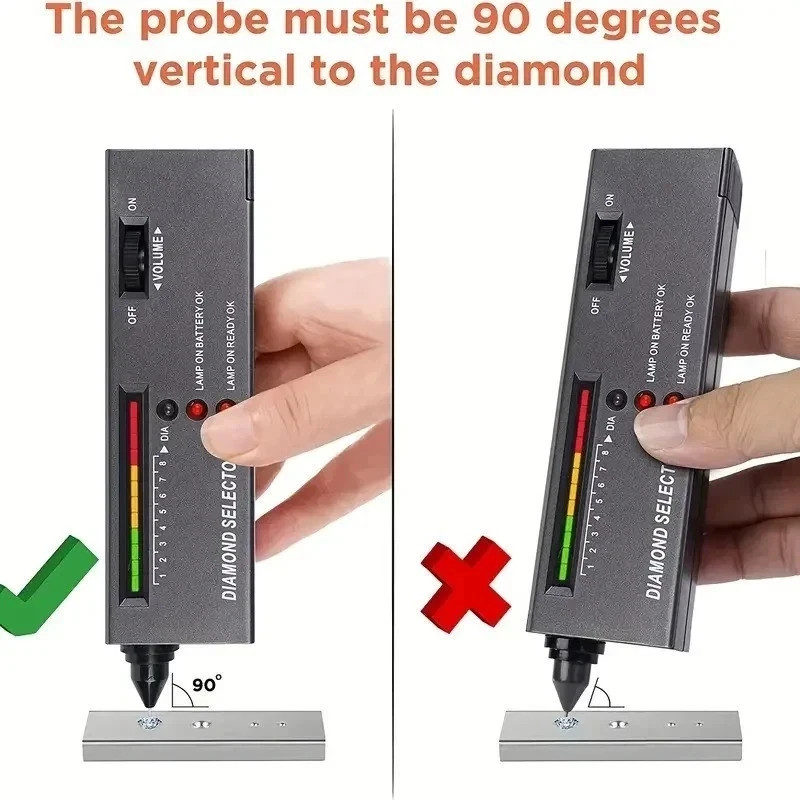 Diamond Tester Portable Gem Selector Gemstone Jeweler Tool Testing Kit Pen