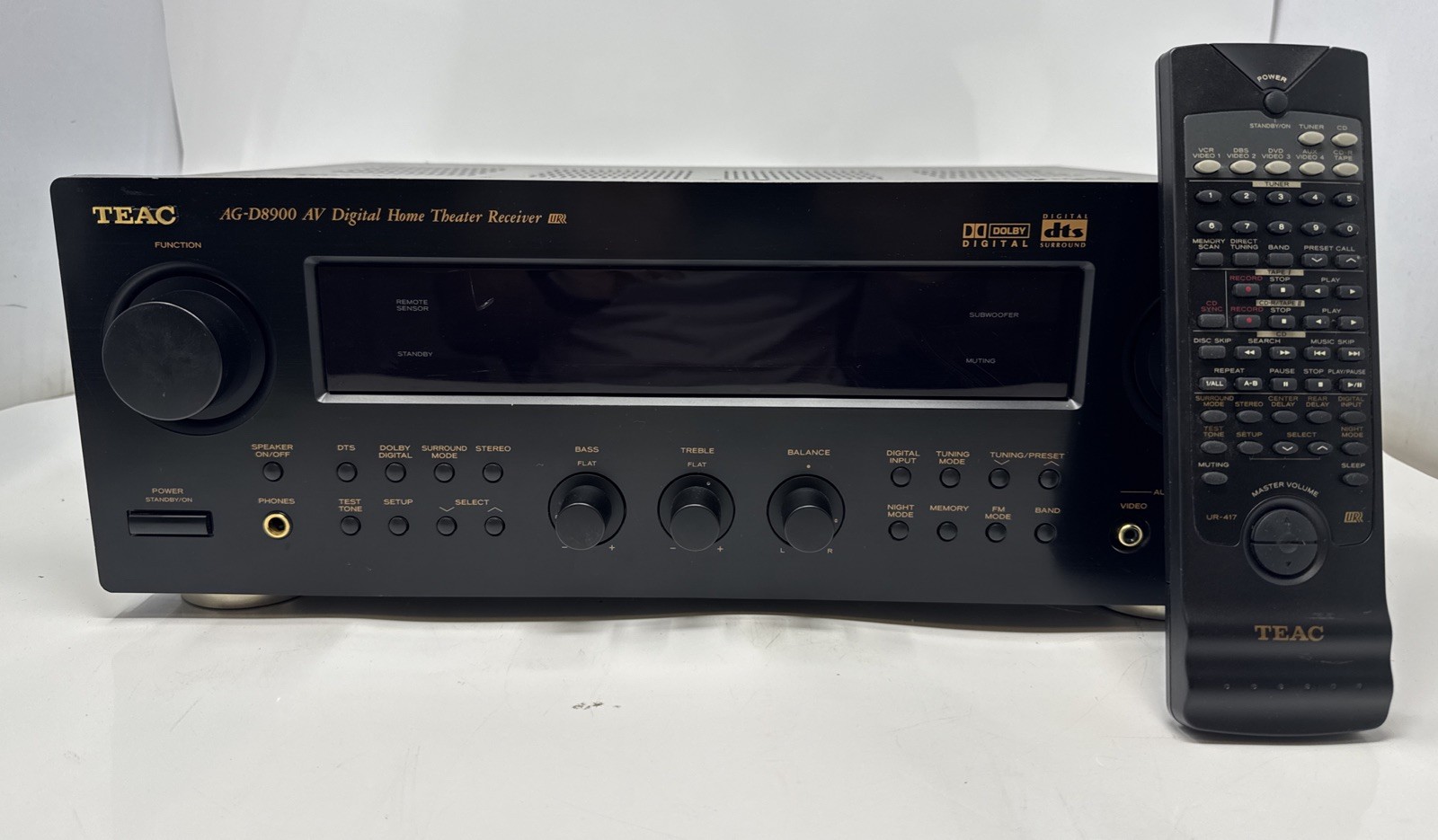 TEAC AG-D8900 AV Dolby Digital Home Theater Receiver HiFi Stereo 5.1 Works!