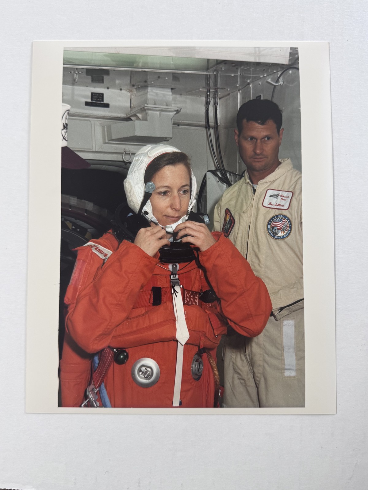 NASA STS-62 Marsha Ivins at Launch Pad 39A Press Photo