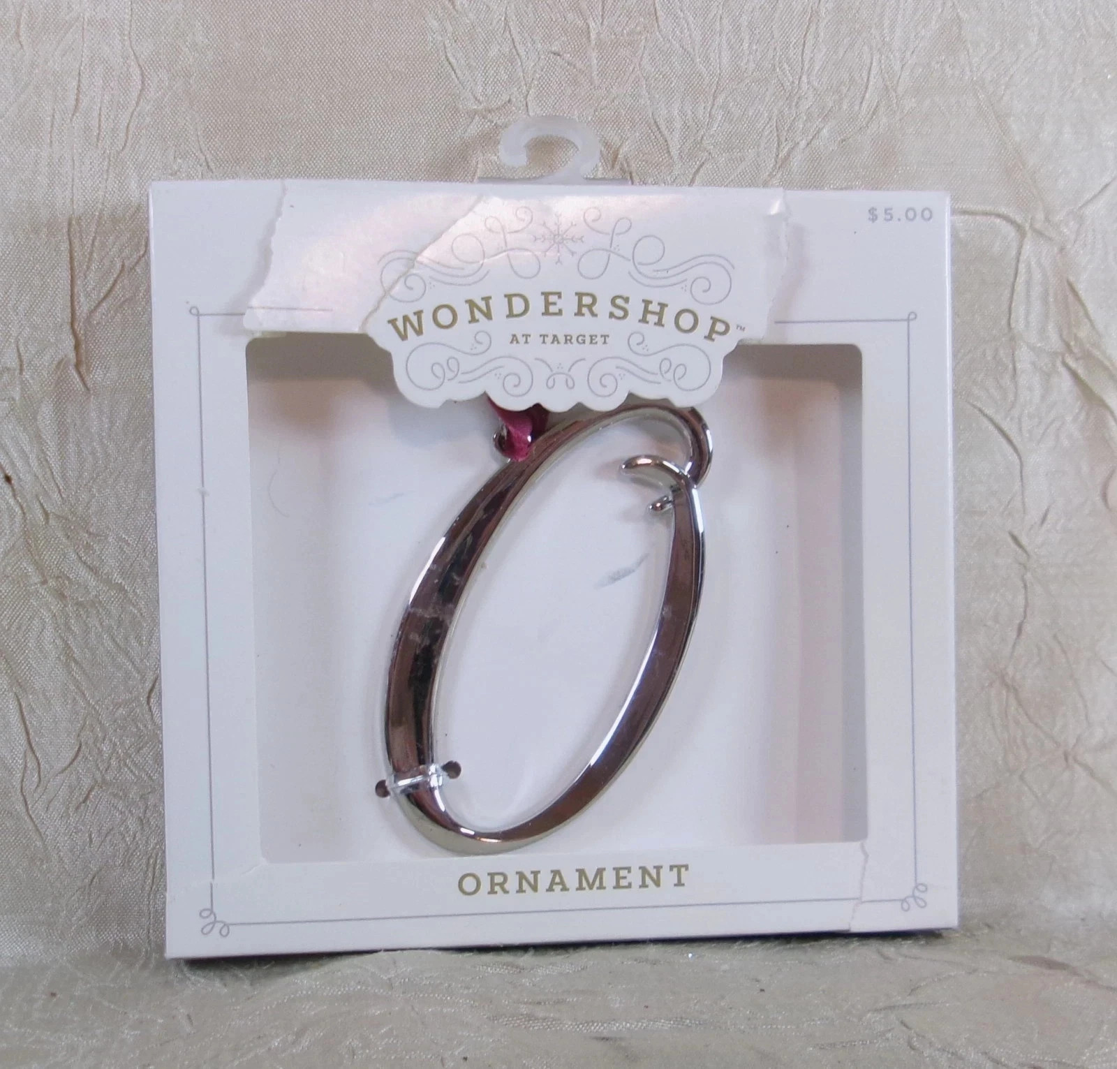 Initial O Metal Christmas Holiday Ornament Wondershop Brand New - SEE DETAILS