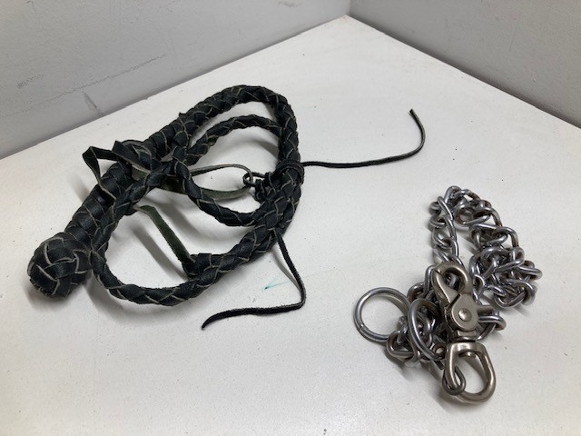 Genuine Leather Whip and Chain - Simple Yet Effective.