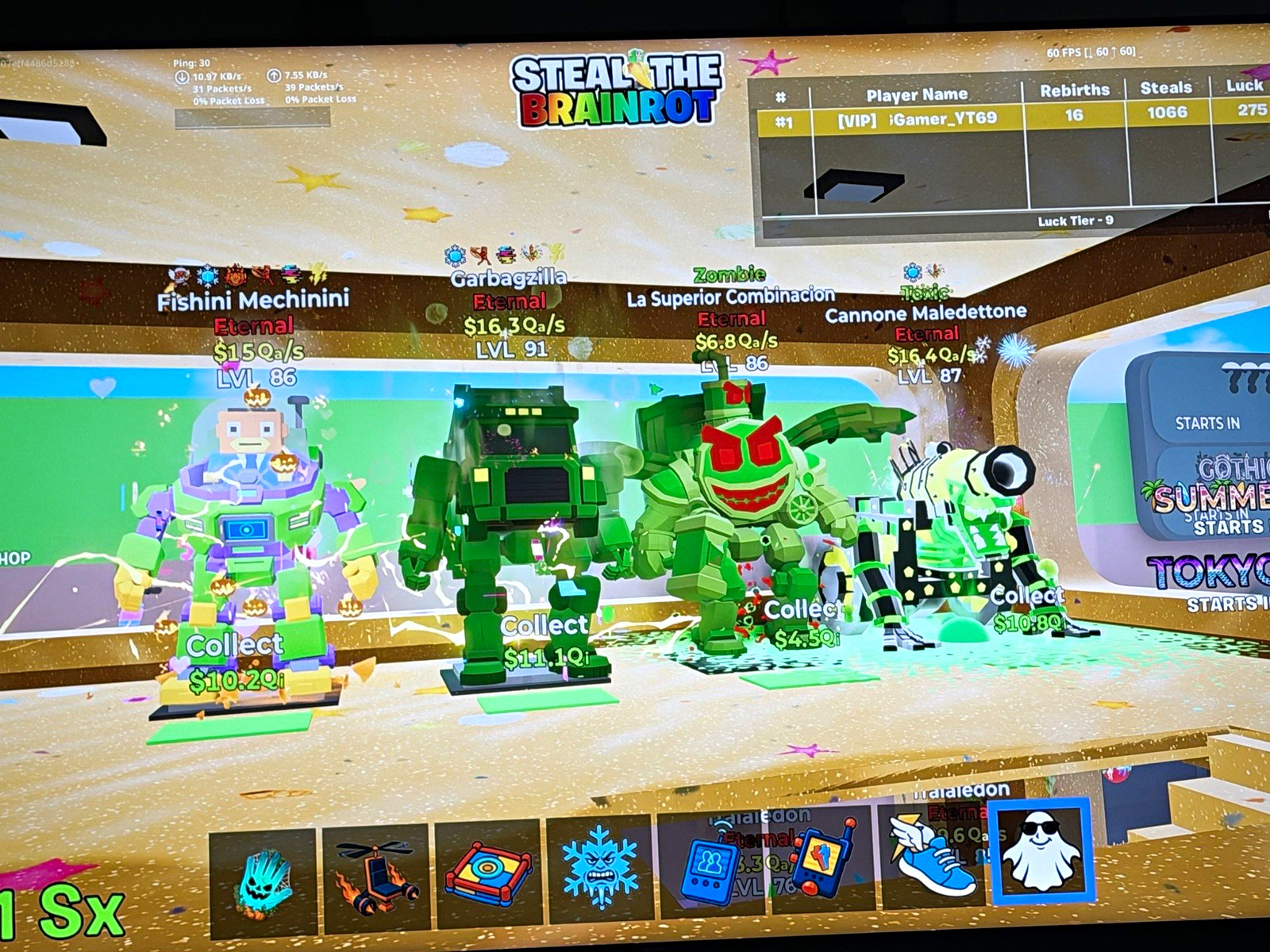Steal The Brainrot VIP Eternal In-Game Collectibles/Units Game Item/Asset