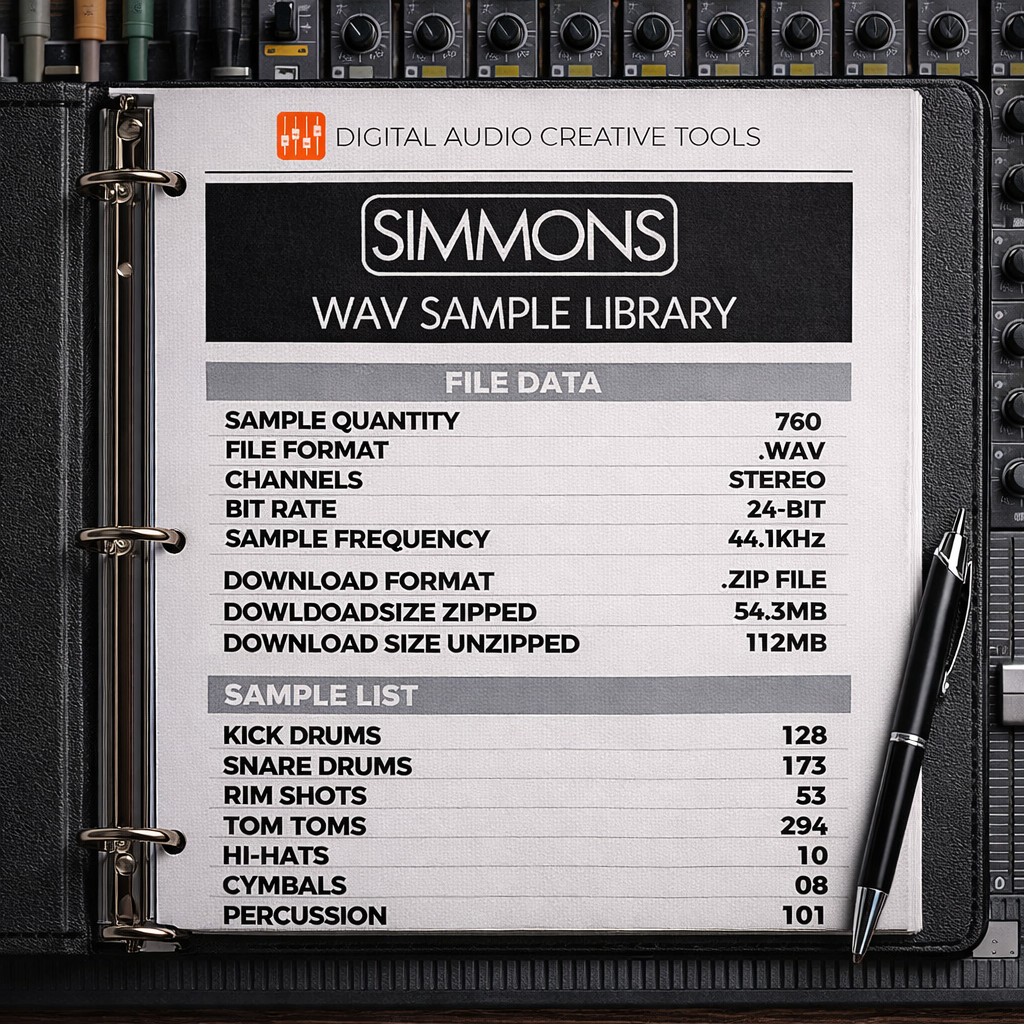 Simmons Electronic Drums Sample Library