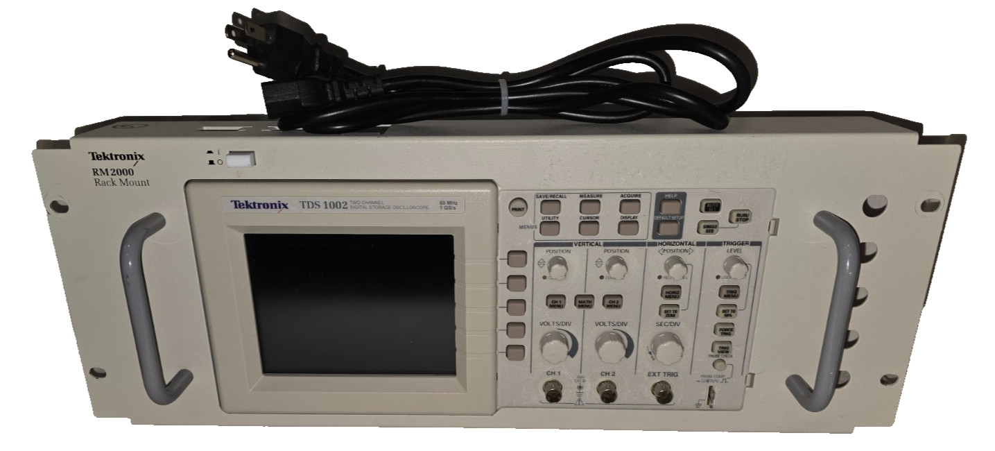 Tektronix TDS 1002 2-Channel Digital Storage Oscilloscope w/ RM2000 Rack Mount