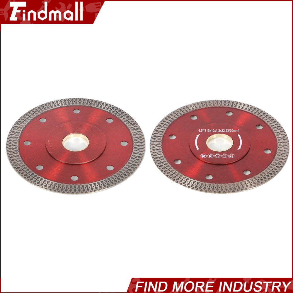 Findmall 2Pack 4.5" Diamond Porcelain Saw Blade Super Thin Ceramic Cutting Discs