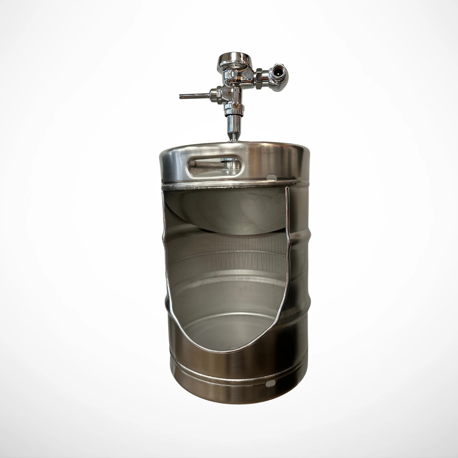 Keg Urinal w/ Flush Valve And Drain 1/2 Bbl Keg