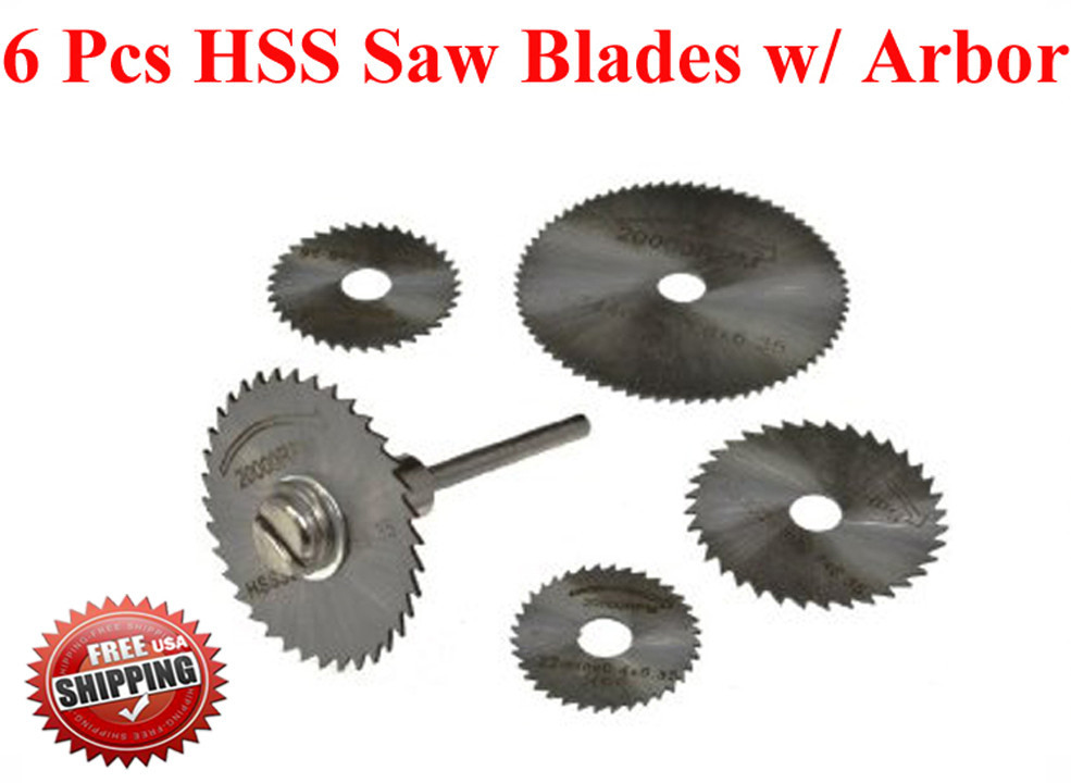 6 Pcs HSS Circular Saw Blade for Black & Decker Genesis Dremel  RotaryTool 1/8"
