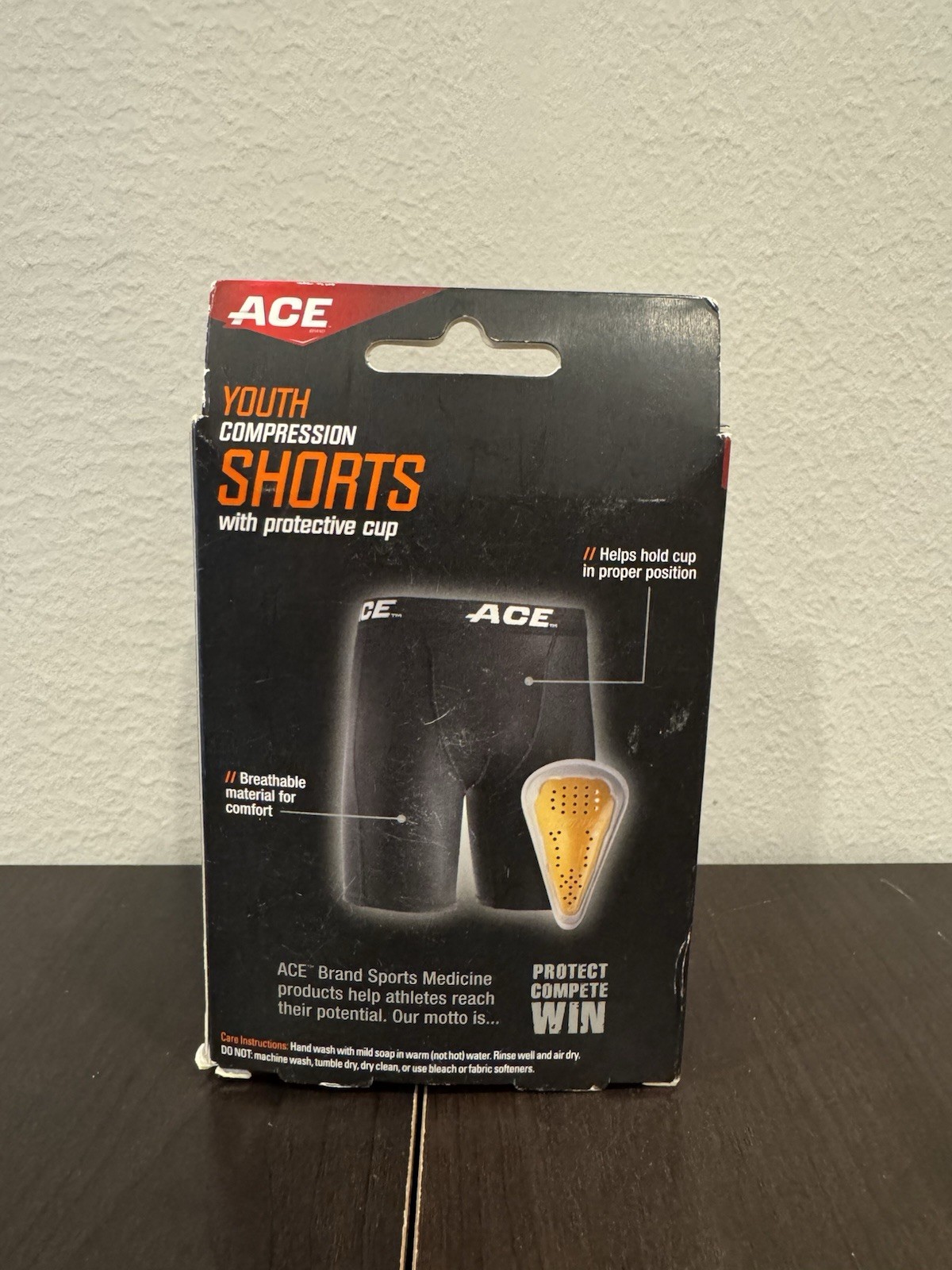 Ace 3M Youth Compression Shorts with Protective Cup Sports Football Baseball
