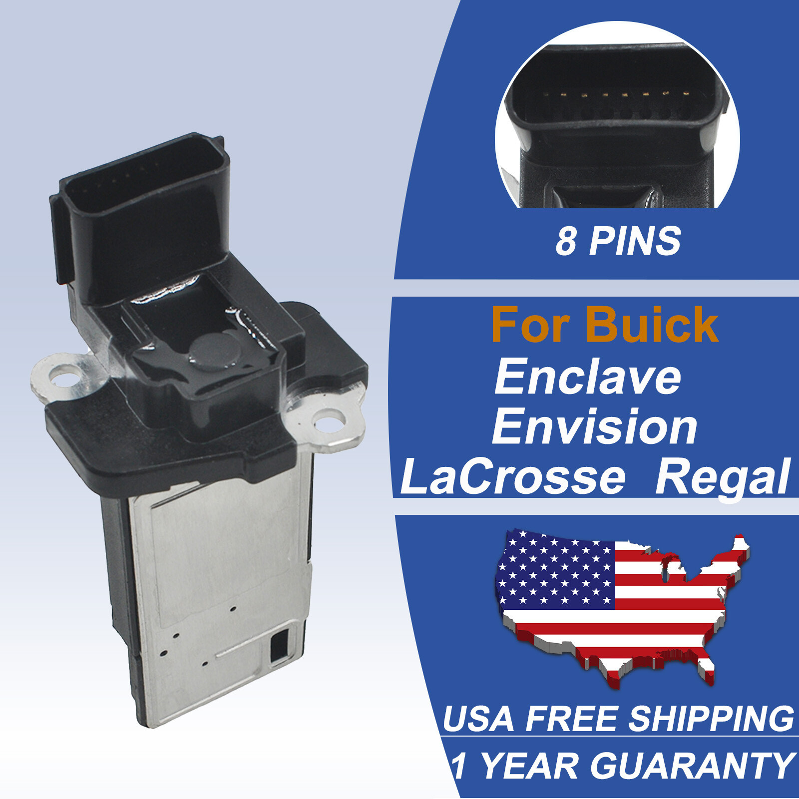 MAF Mass Air Flow Sensor for Buick Chevrolet GMC 1.4L 1.5L 1.8L 2.0L 2.4L 2.5L