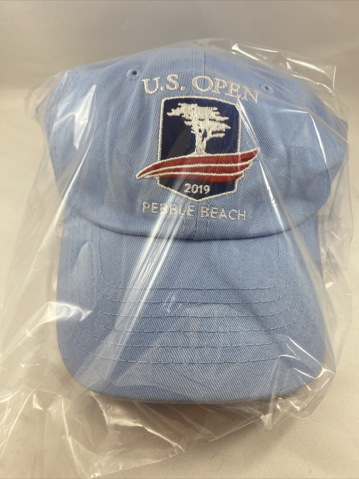 US Open Pebble Beach 2019 Golf Hat Cap USGA Member Light Blue Adjustable