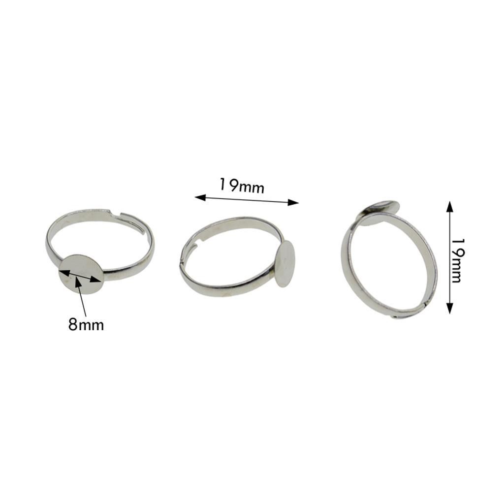 100pcs mm Base Adjustable For Gemstone Ring