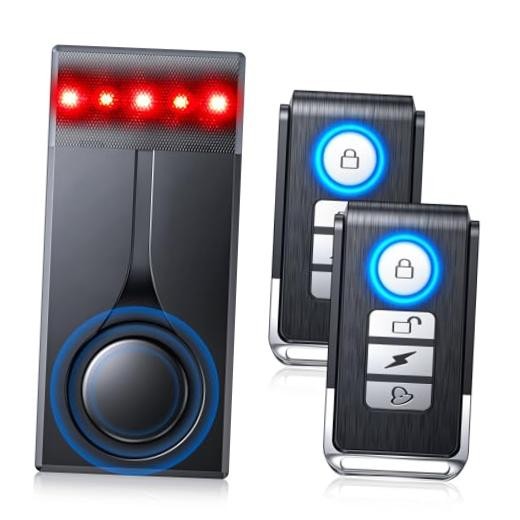 108dB Car Alarm System, Car Anti-Theft Vibration Sensor One Alarm(two remote)