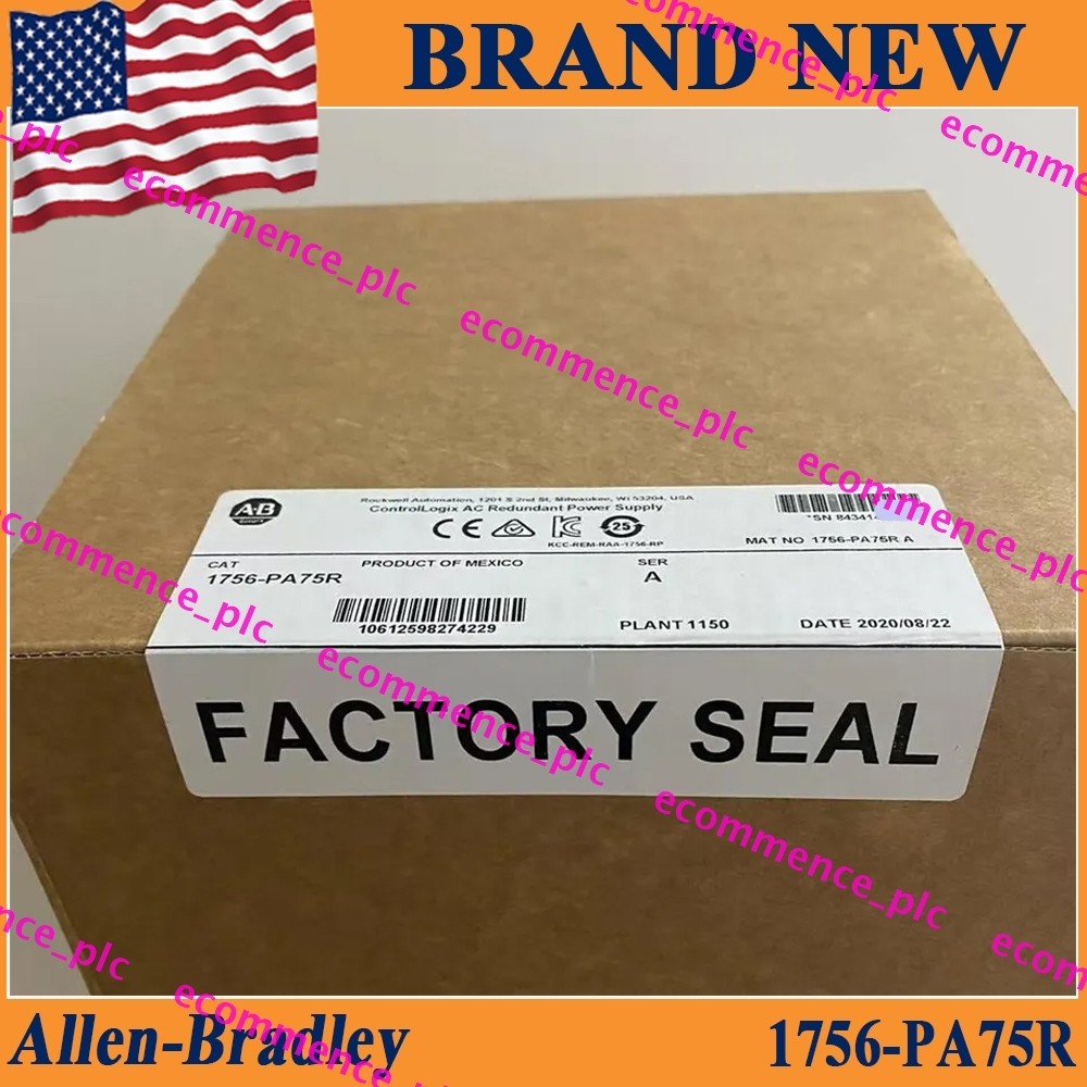 New Factory Sealed  NEW PLC 1756-PA75R SER A ControlLogix AC Redundant Pow