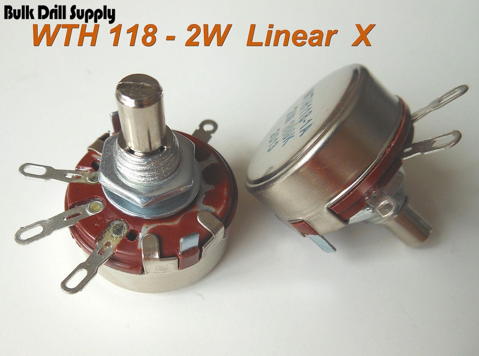 5pcs 22K Ω Ohm WTH118 WTH118-1A 2W Linear Potentiometer Fast shipping