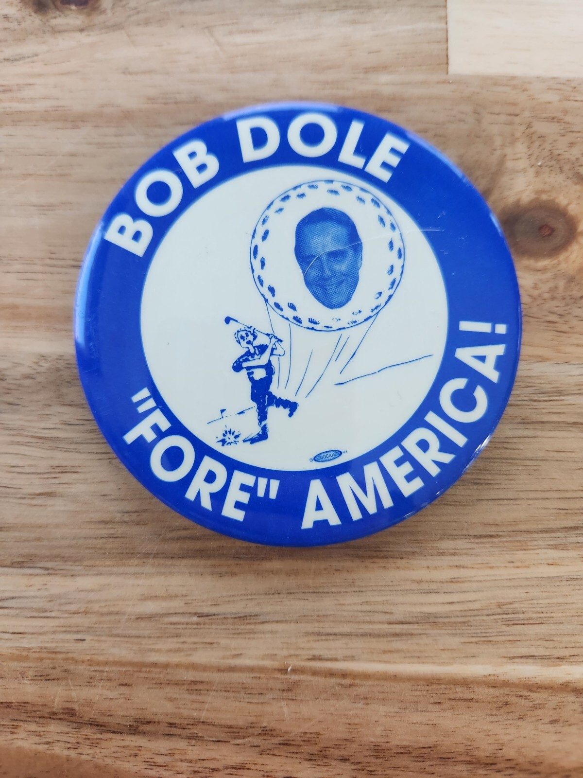 Vintage Bob Dole Republican Presidential Senator Candidate Campaign Pin Button