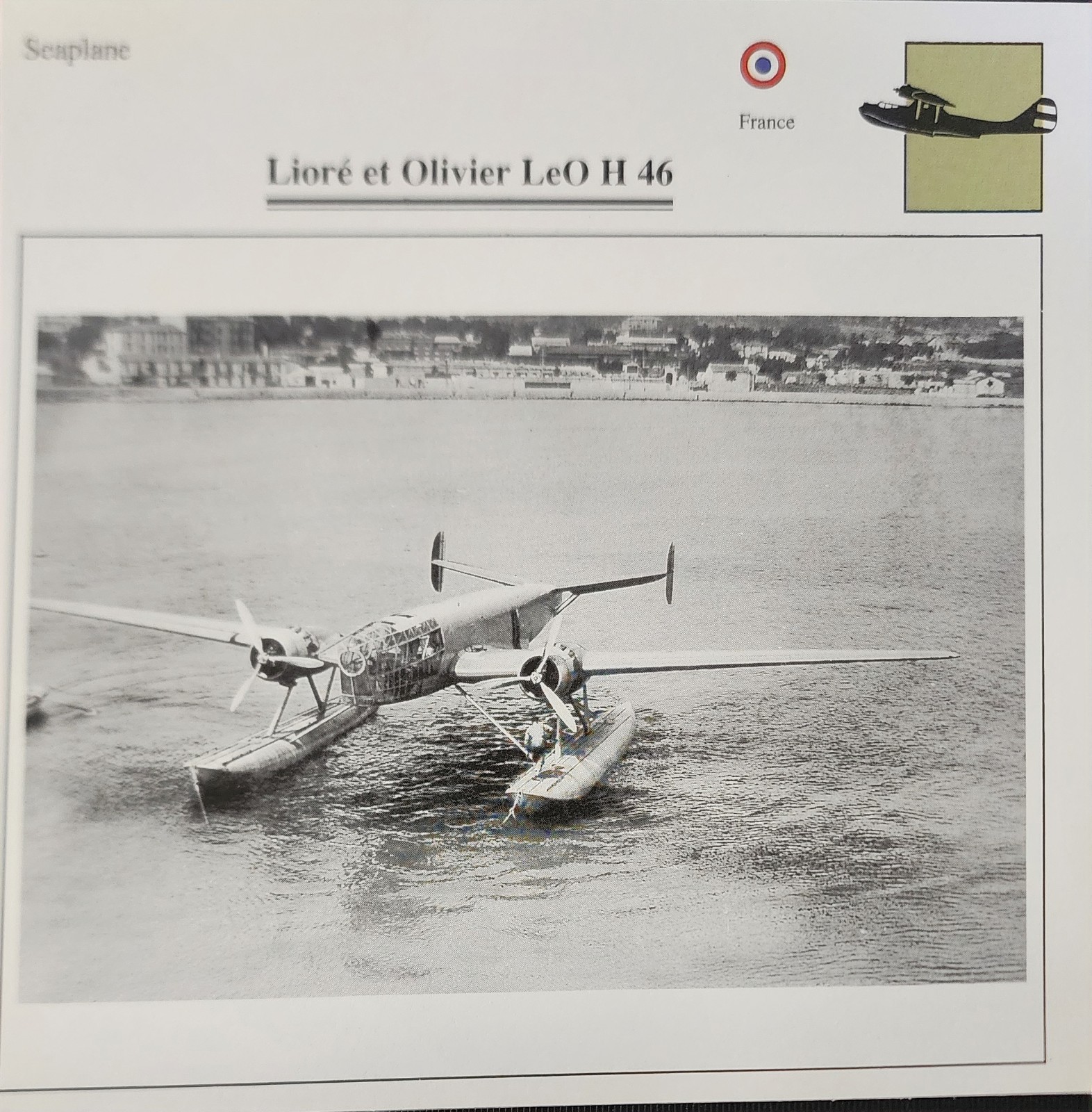 Liore Plane Picture Original Aircraft Vtg Specs Detail Info Collector Card