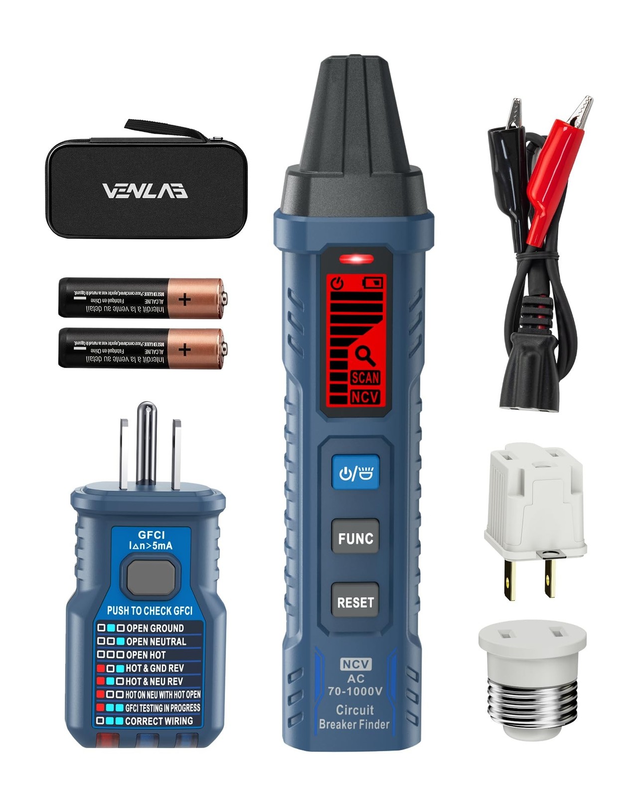 Circuit Breaker Finder with LCD Display, GFCI Outlet Tester, 90-130V Electric...