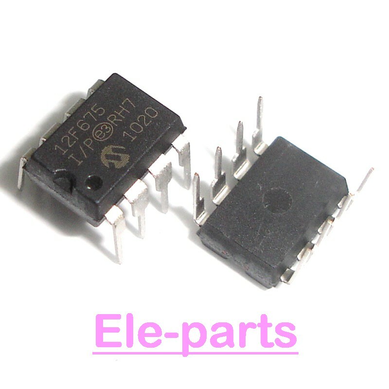 10 PCS PIC12F675-I/P DIP-8 PIC12F675 Flash-Based 8Bit CMOS Microcontrollers Chip