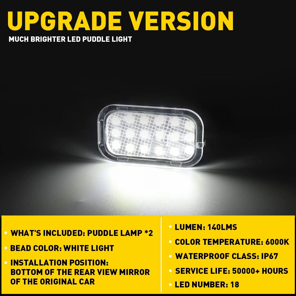 LED Side Mirror Puddle Light Assembly for 2007-2013 Cadillac Escalade EXT Base