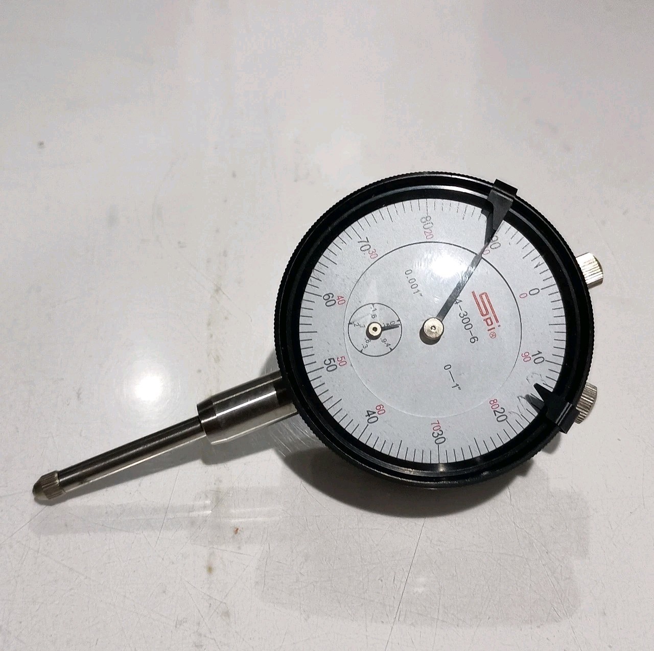 MACHINIST DIAL INDICATOR,SPI 24-300-6 0.001 Graduation 0-100 Dial Reading